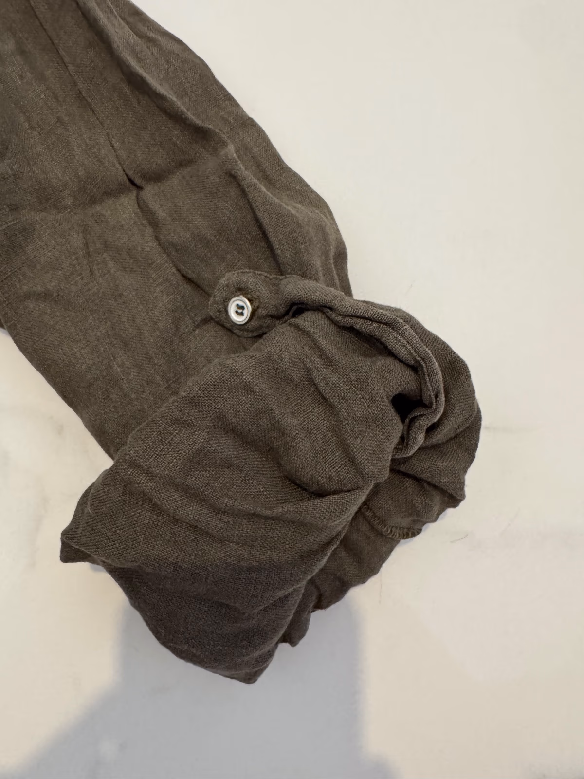 Zara Olive Green Linen Shirt, photo 2