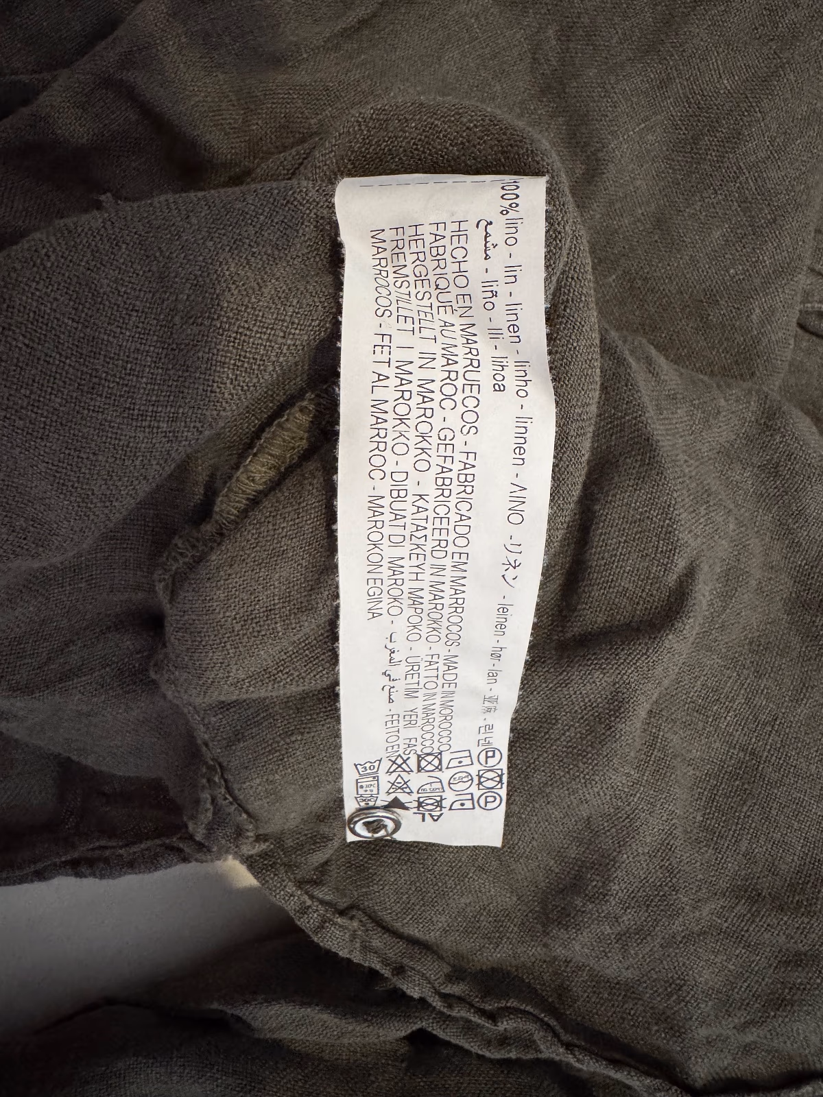 Zara Olive Green Linen Shirt, photo 5