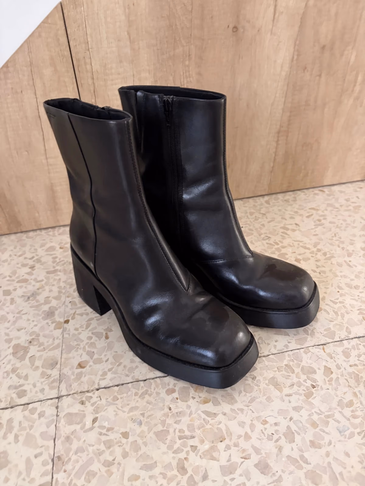 Vagabond black leather platform Brooke boots, photo 4