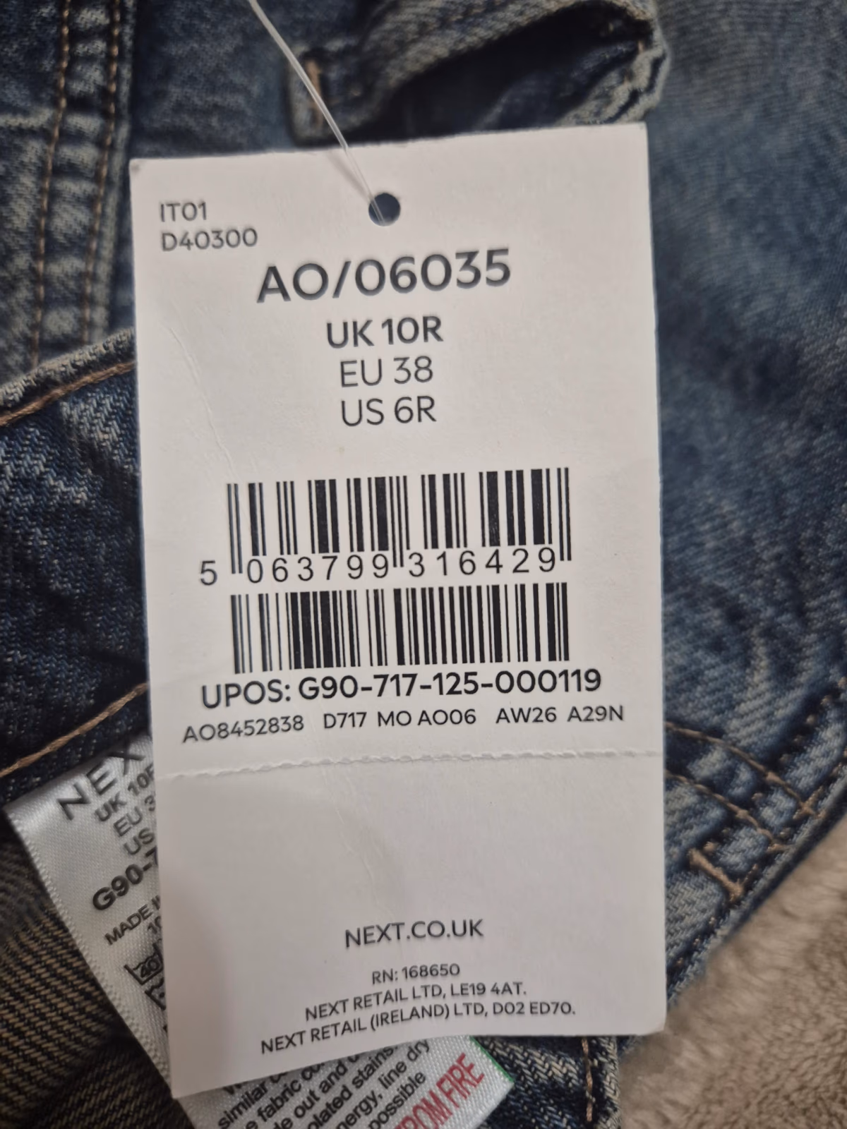Next Maternity Blue Denim Jeans, photo 3