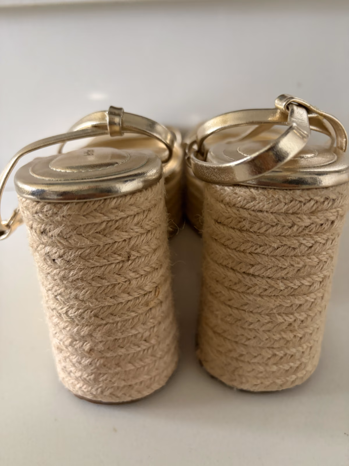 Gold Platform Espadrille Wedges, photo 3