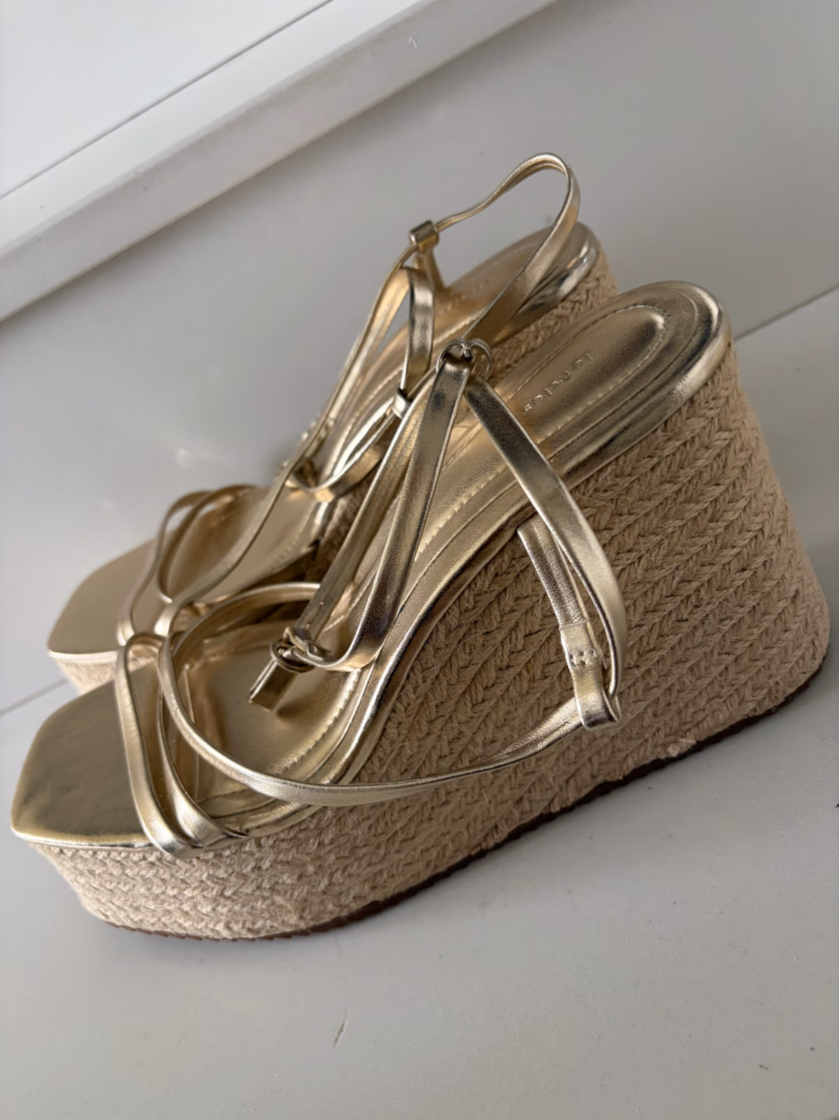 Gold Platform Espadrille Wedges, photo 2