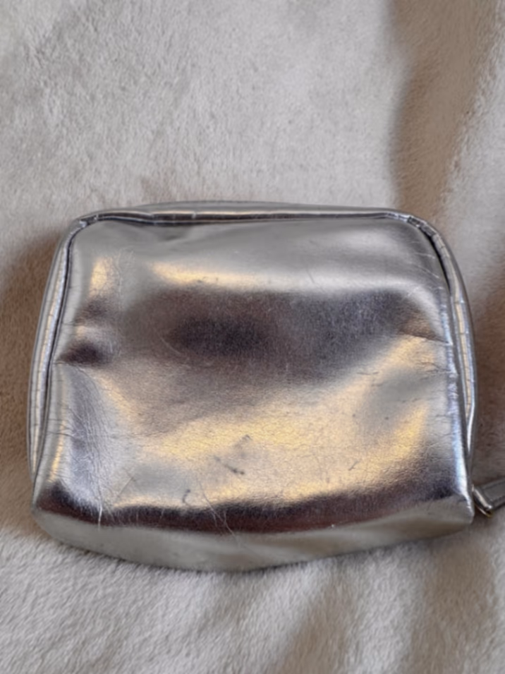 Silver Benefit Cosmetics Makeup Bag, photo 2