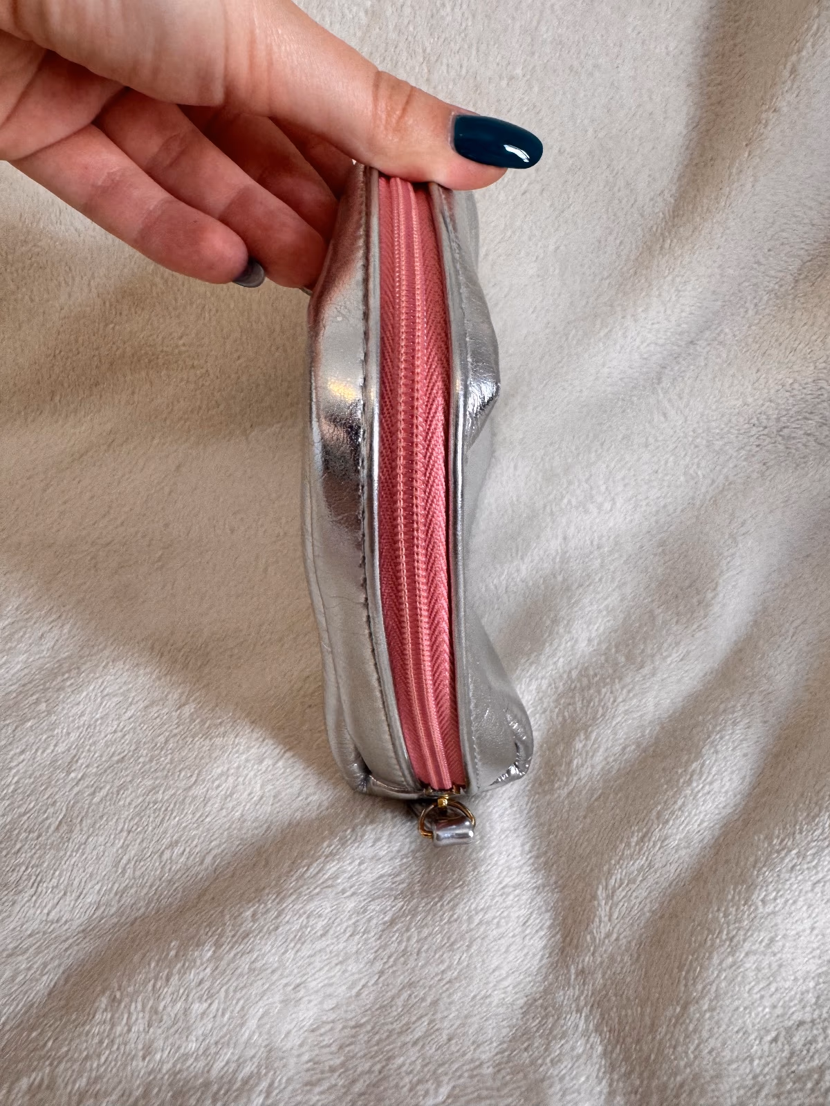 Silver Benefit Cosmetics Makeup Bag, photo 4