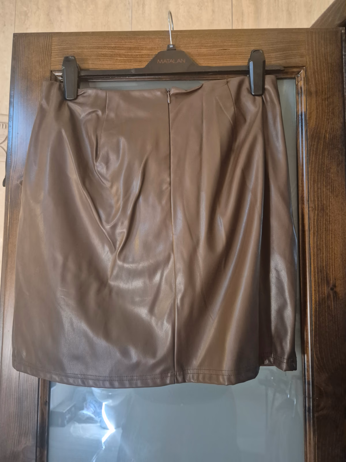 SHEIN ICON Plus Wrap PU Leather Skirt, photo 3