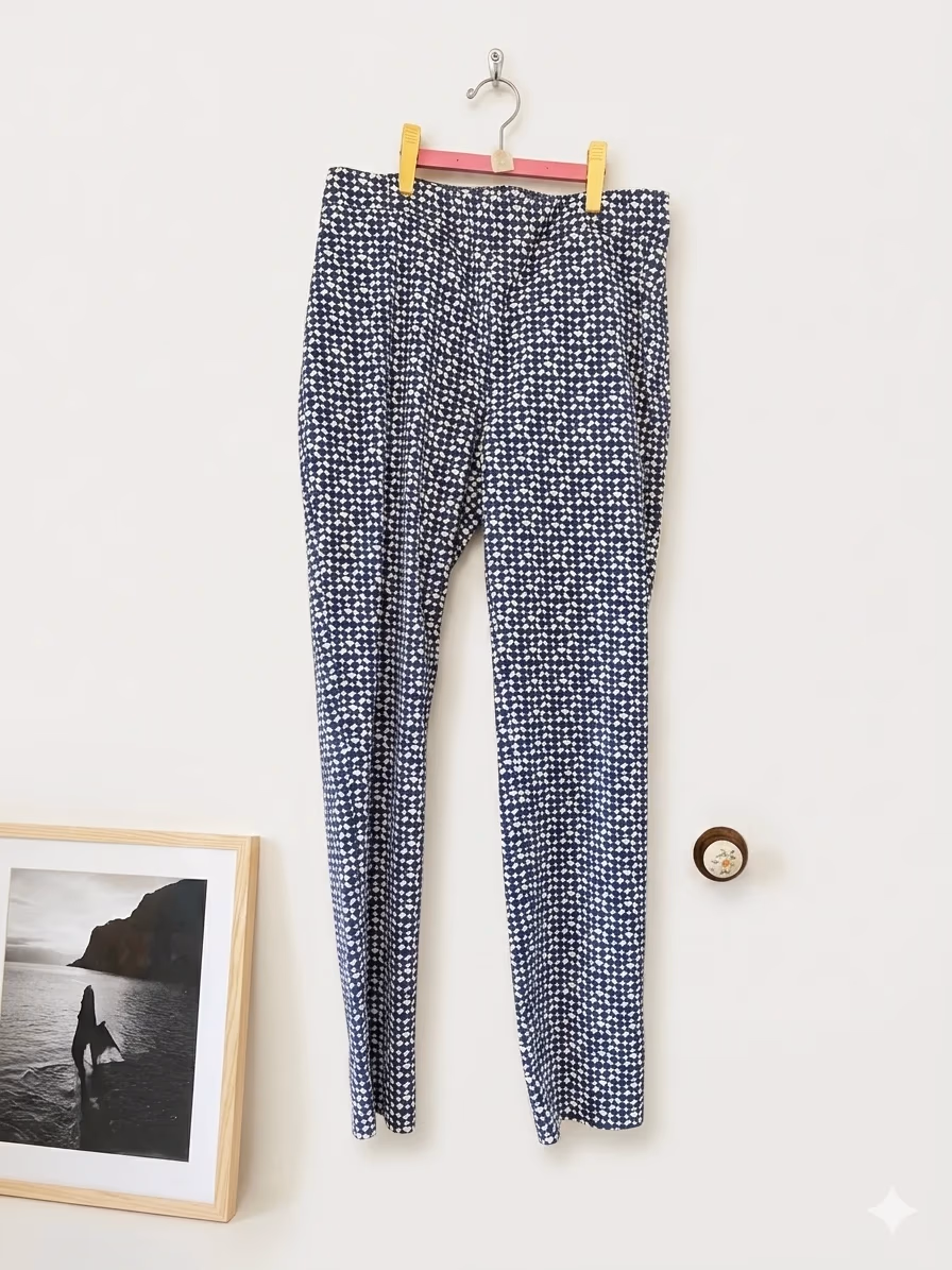 ZARA Patterned Slim Fit Trousers, photo 2