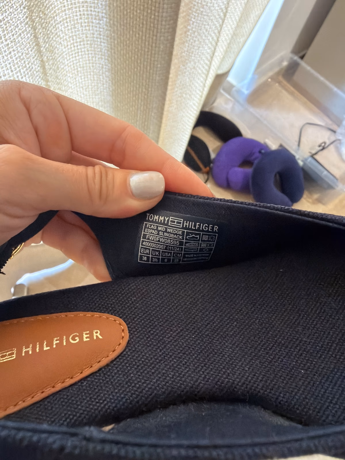 Tommy Hilfiger navy wedge sandals, photo 3