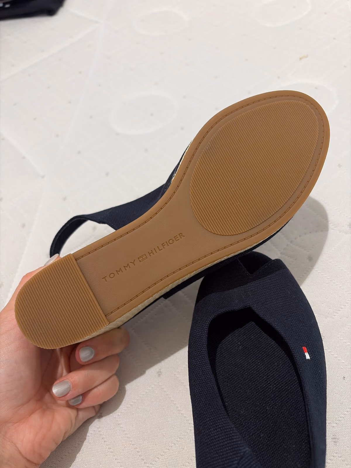 Tommy Hilfiger navy wedge sandals, photo 2