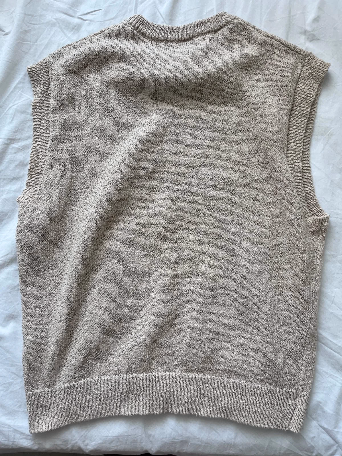 Beige Knitted Sleeveless Top, photo 2