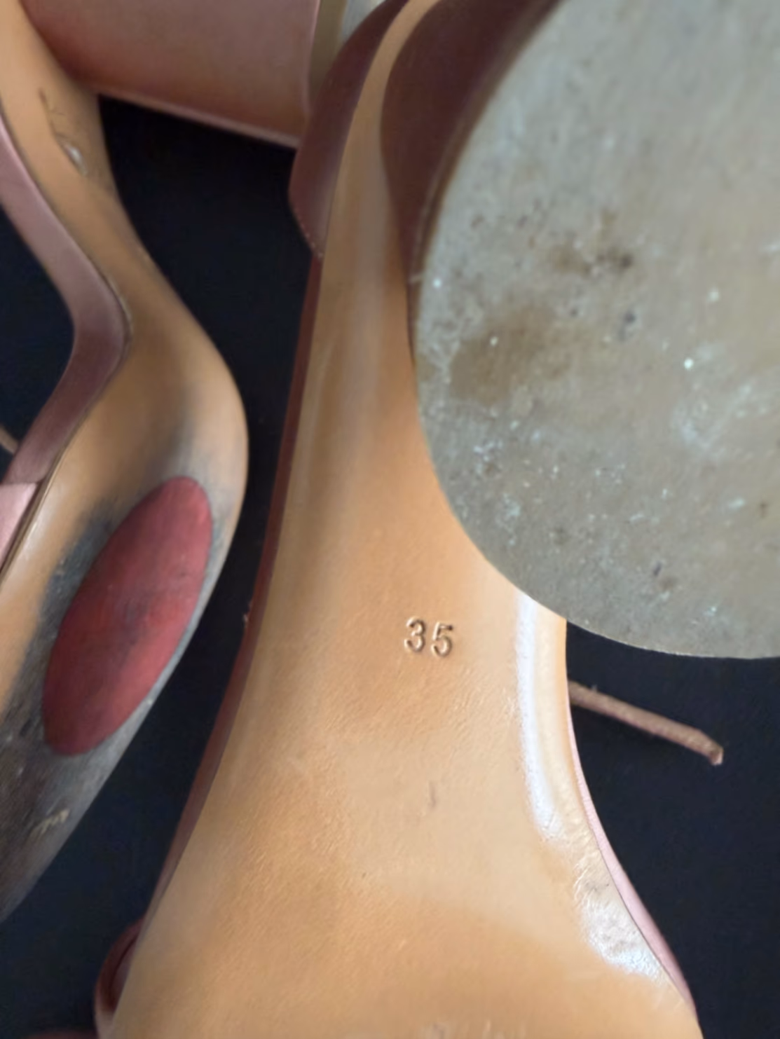 Pink Satin Block Heel Sandals, photo 8
