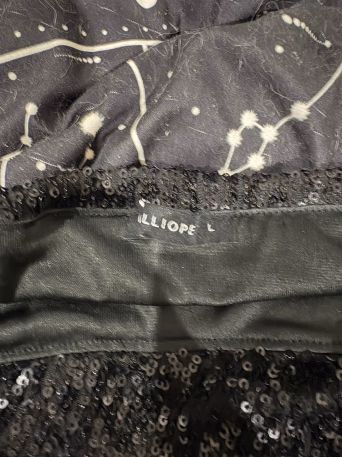 Black sequin wrap skirt, photo 3
