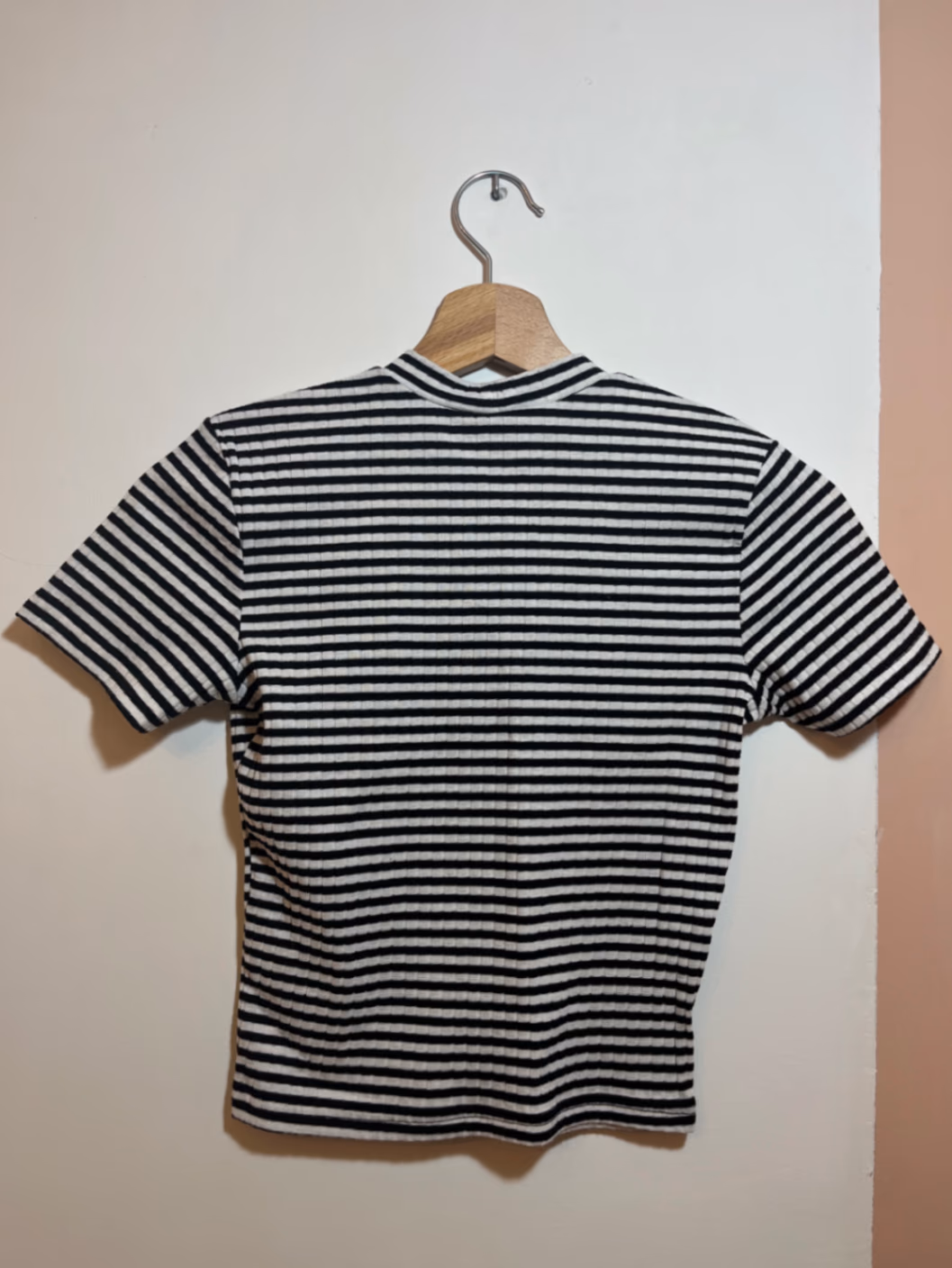 Striped Ribbed Mock Neck Top, photo 4