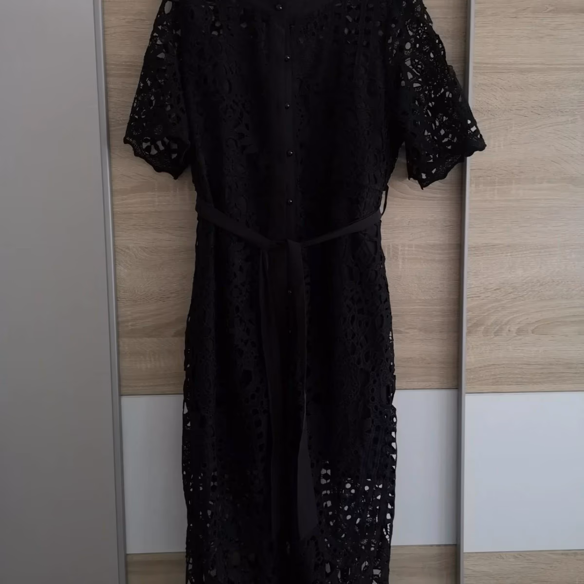 Black elegant lace midi dress, photo 2