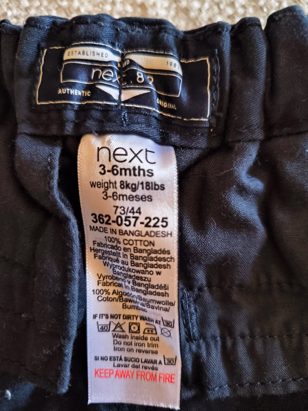 Baby black cotton shorts, photo 3