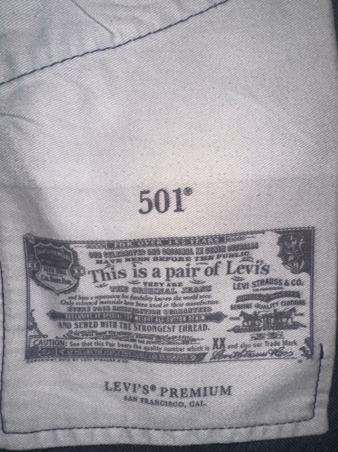Calções de ganga Levi's 501 cinza escuro, fotografia 5