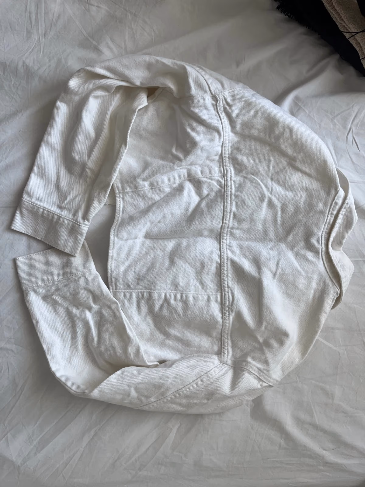 White cropped denim jacket, photo 3