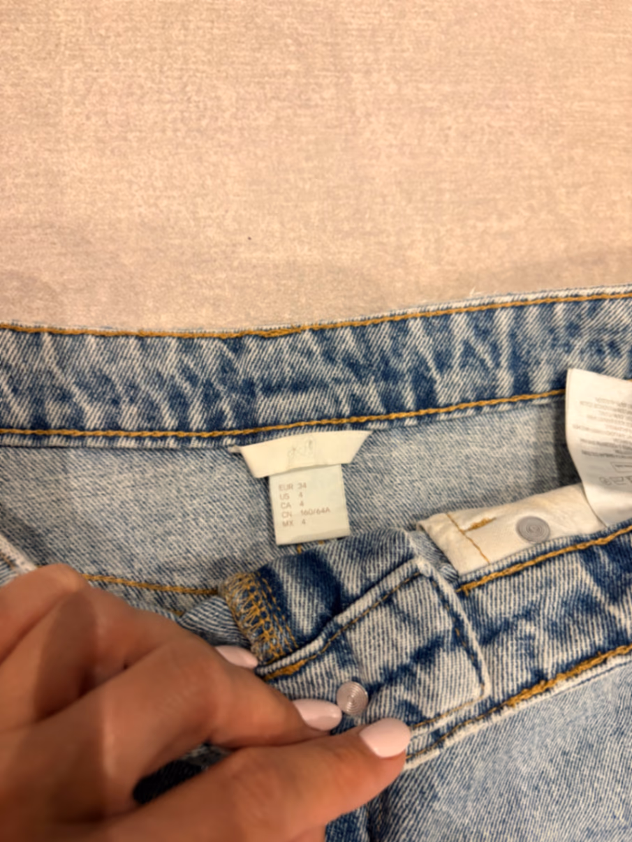 Womens Distressed Denim Mini Skirt, photo 2