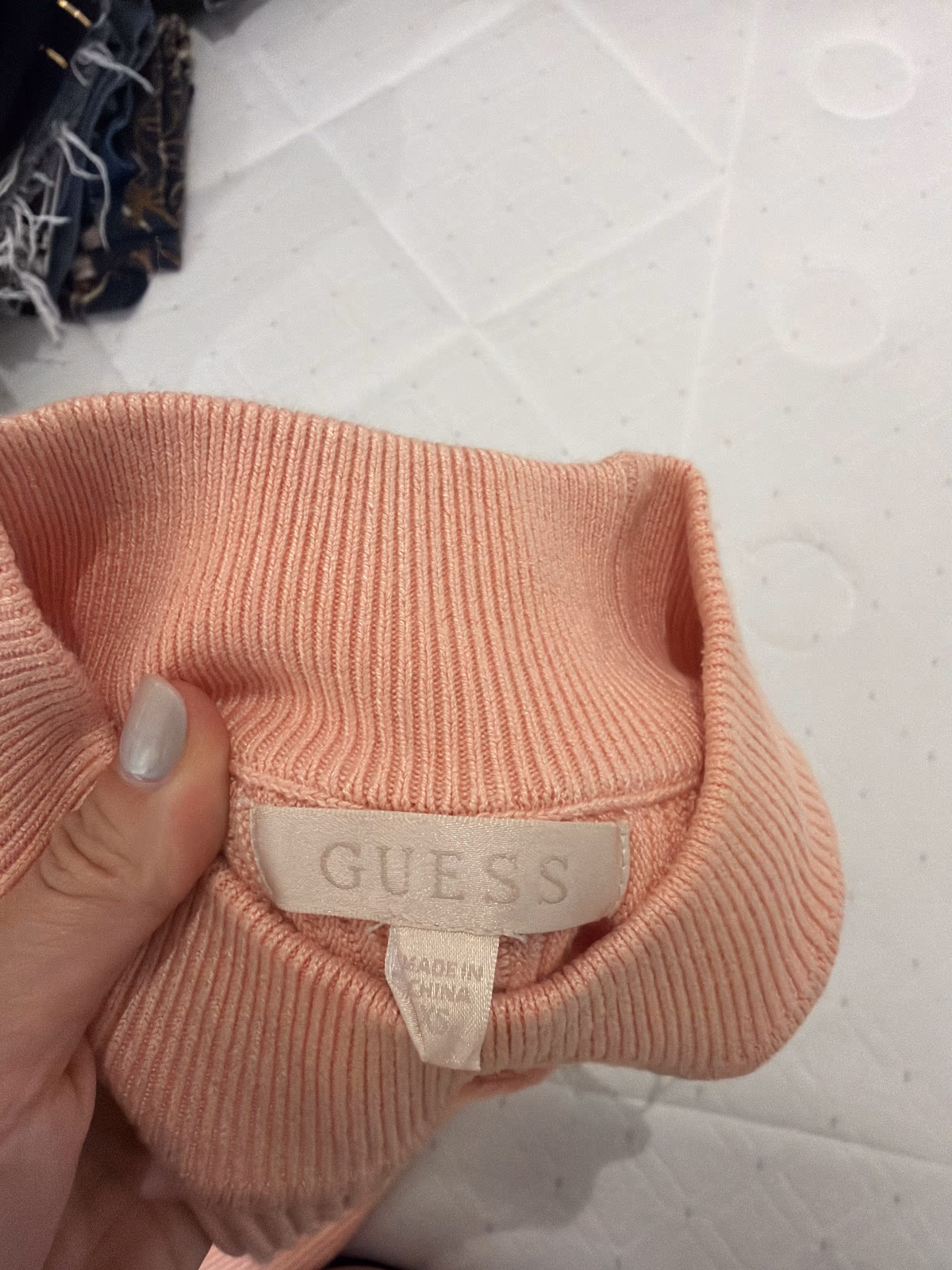 Guess Peach Ribbed Midi Dress, photo 2