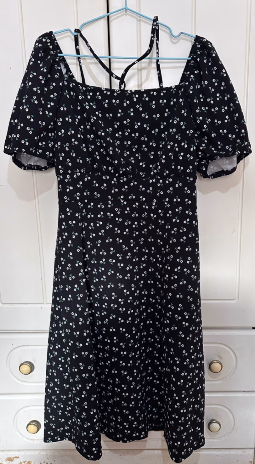 Floral Print Puff Sleeve Dress, photo 2