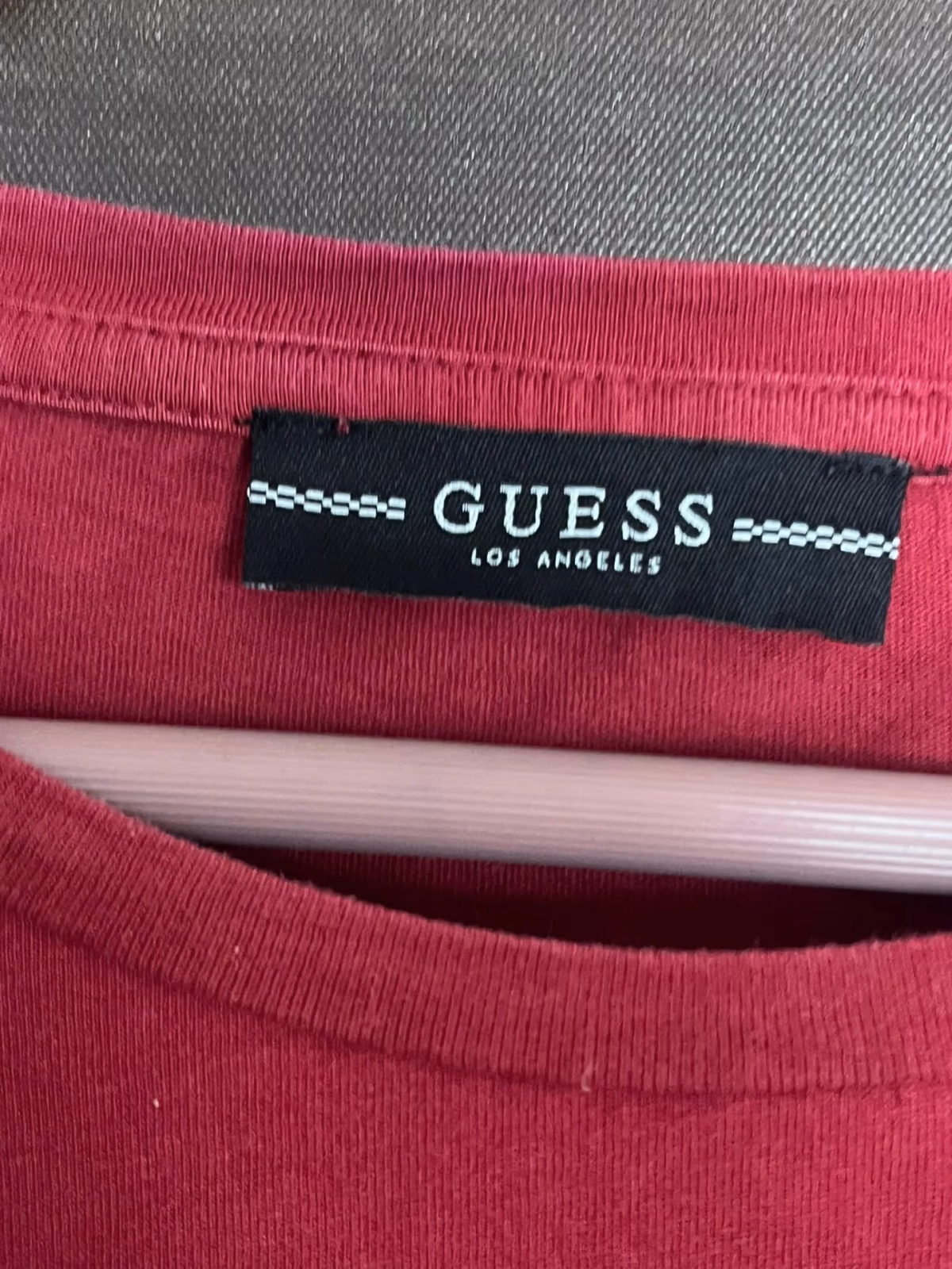 Guess Embellished Red Cotton Top, photo 2