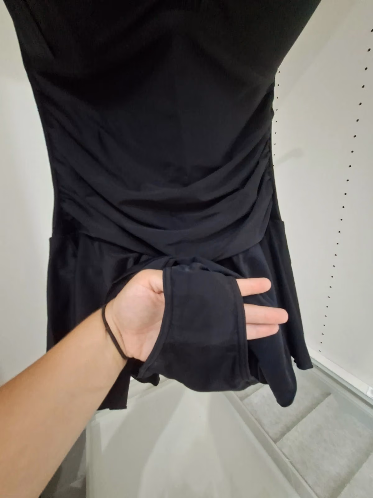Black ruched skirt swimsuit, photo 3