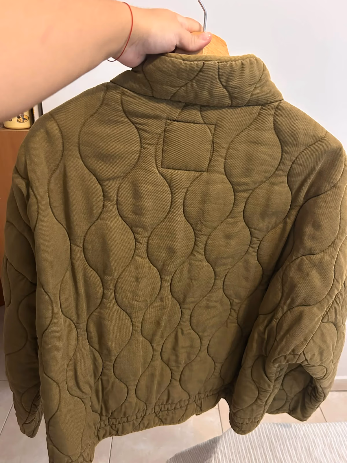 Zara Khaki Quilted Zip Jacket, photo 3