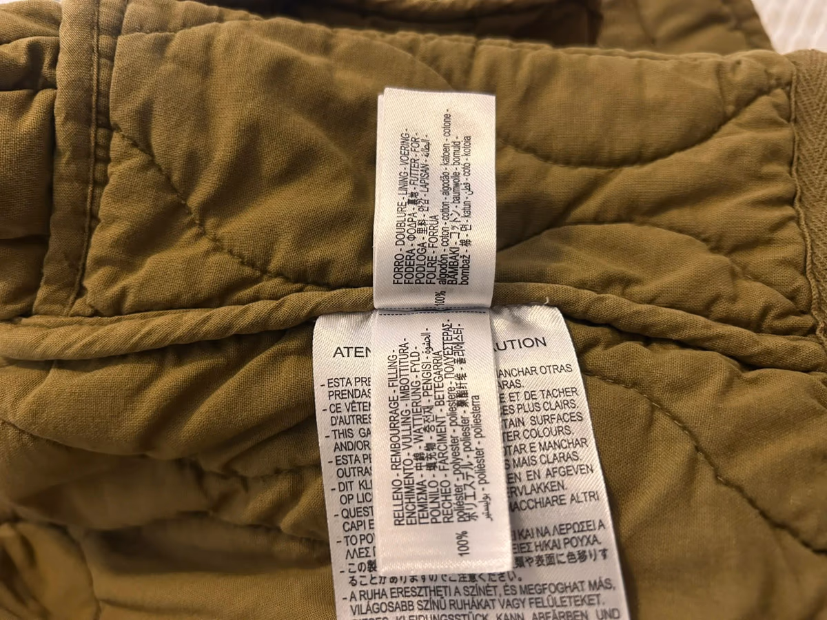 Zara Khaki Quilted Zip Jacket, photo 4