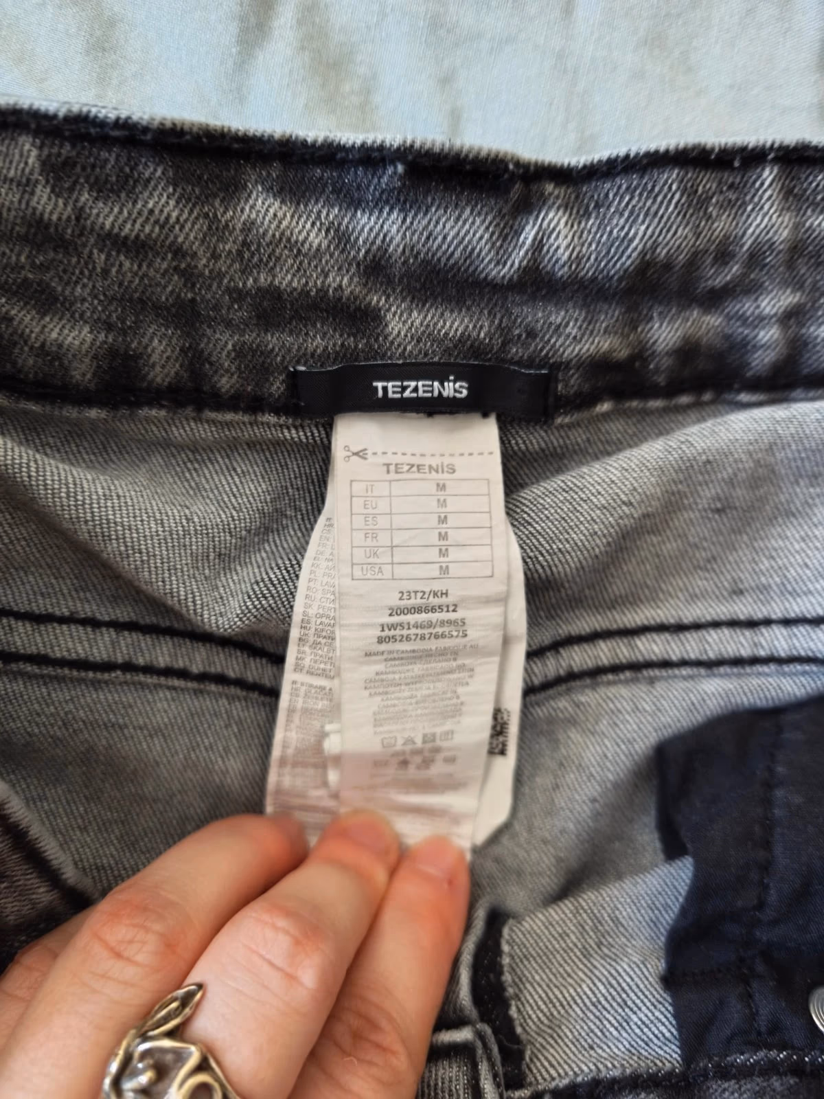 Pantaloncini in denim grigio slavato Tezenis, foto 3