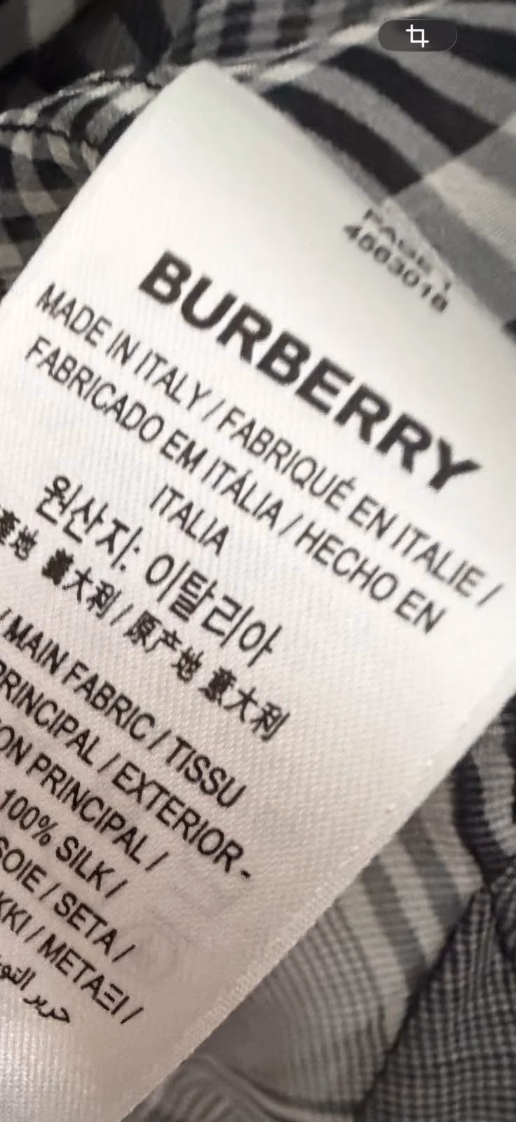 Camicia a quadri Burberry, Londra, Inghilterra, 100% seta – Prodotto in Italia – Taglia S (va bene anche la M), foto 4