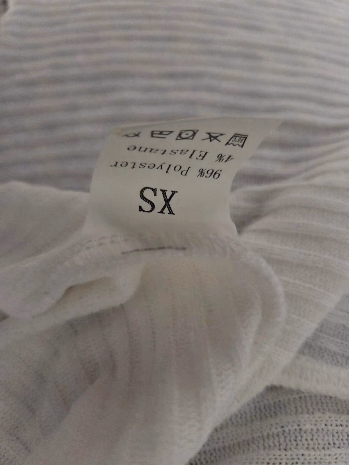 White ribbed button-down top, photo 4