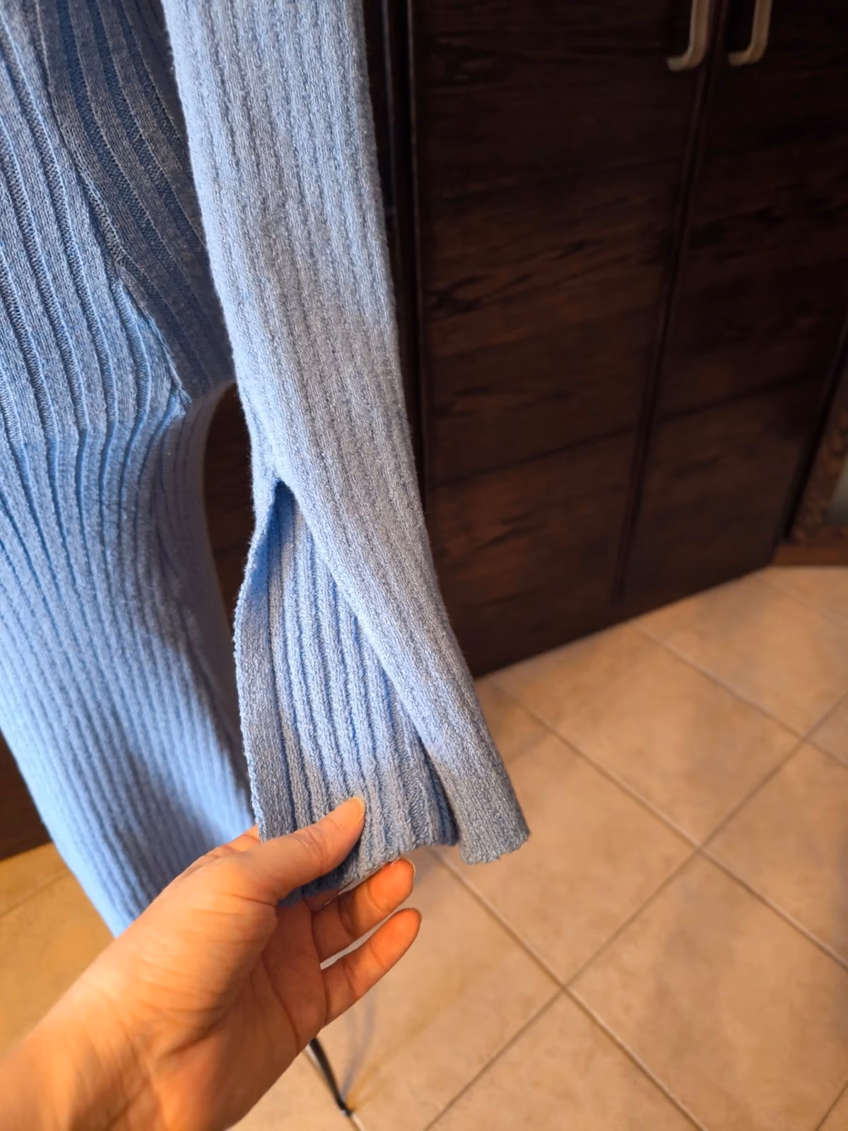 Light Blue Ribbed Knit Dress, photo 3