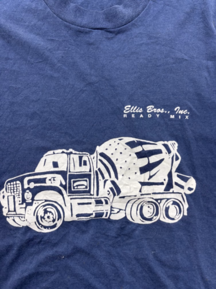 Vintage graphic print navy t-shirt, photo 2