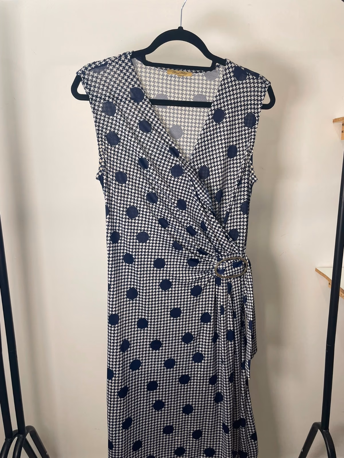 Polka Houndstooth Wrap Dress, photo 6