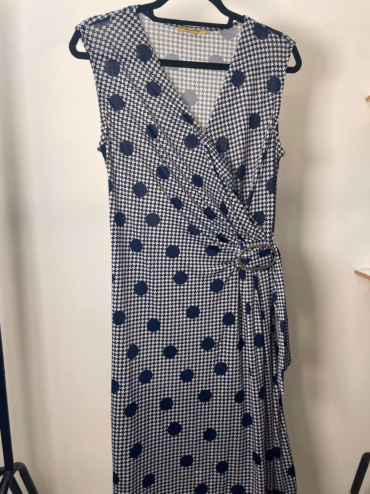 Polka Houndstooth Wrap Dress, photo 3