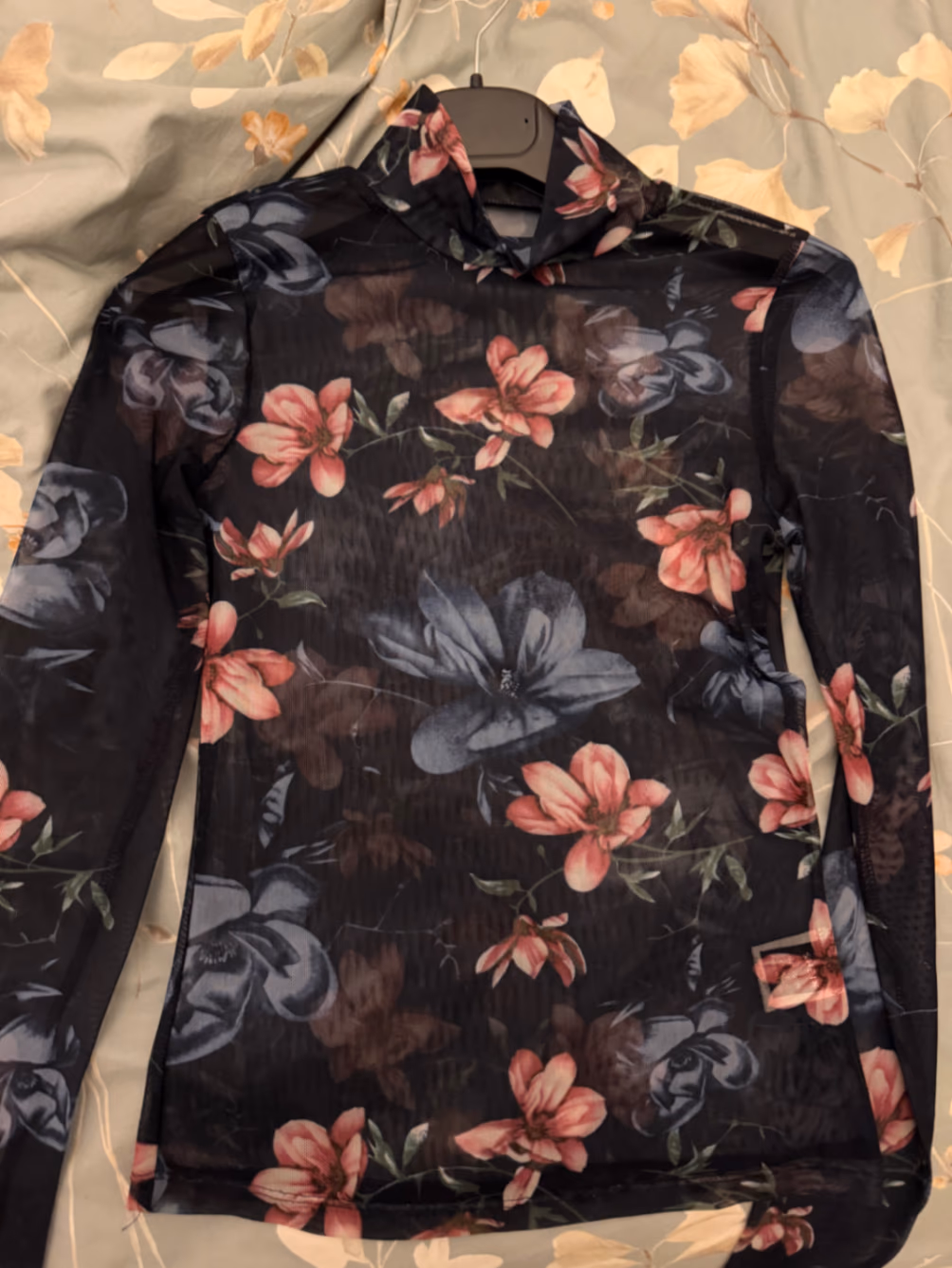 Floral Mesh Long Sleeve Top, photo 2