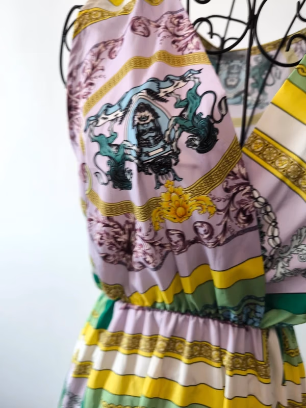 Baroque Print Sleeveless Maxi Dress, photo 2