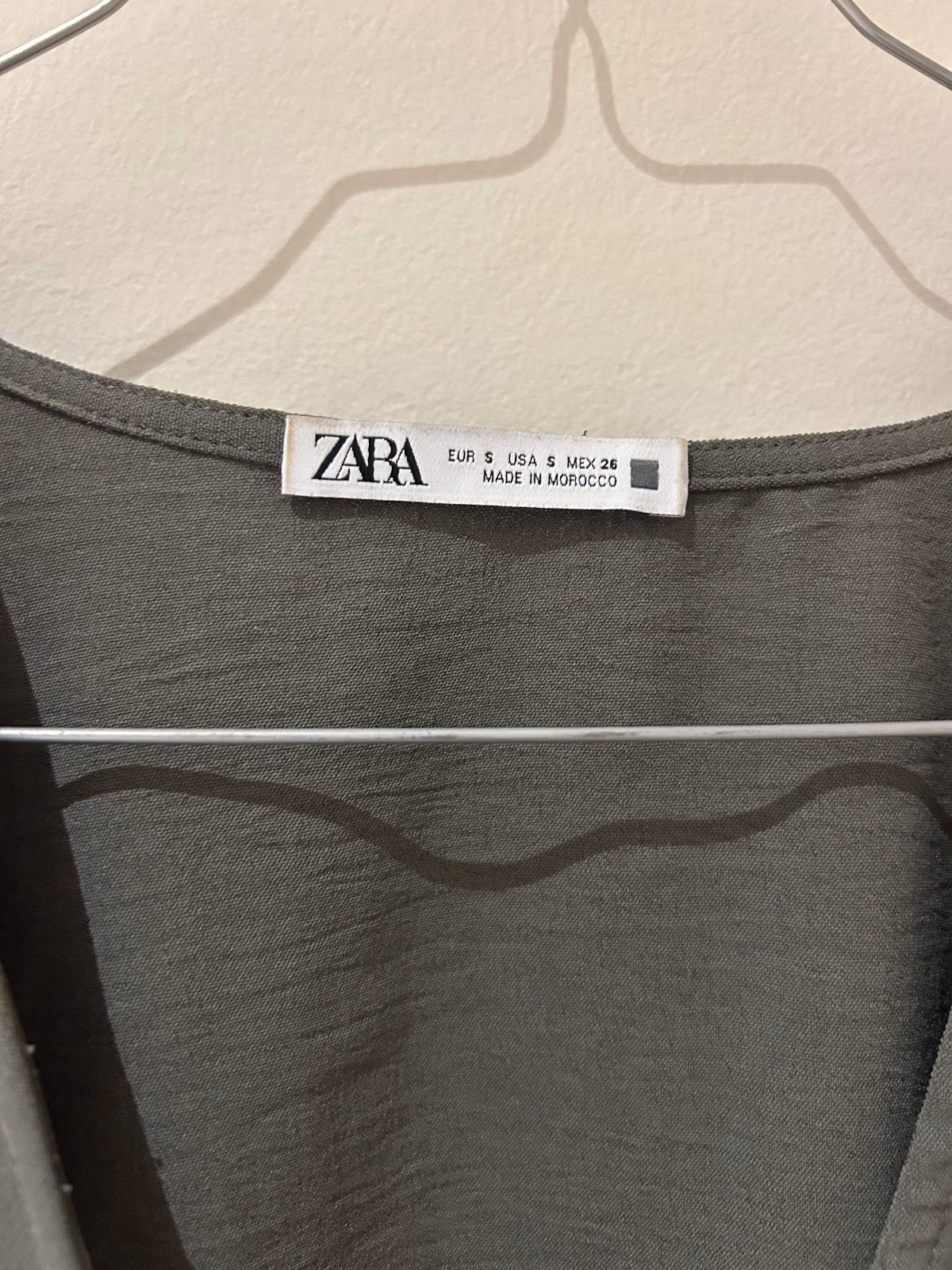 Zara Khaki Wrap Top, photo 4
