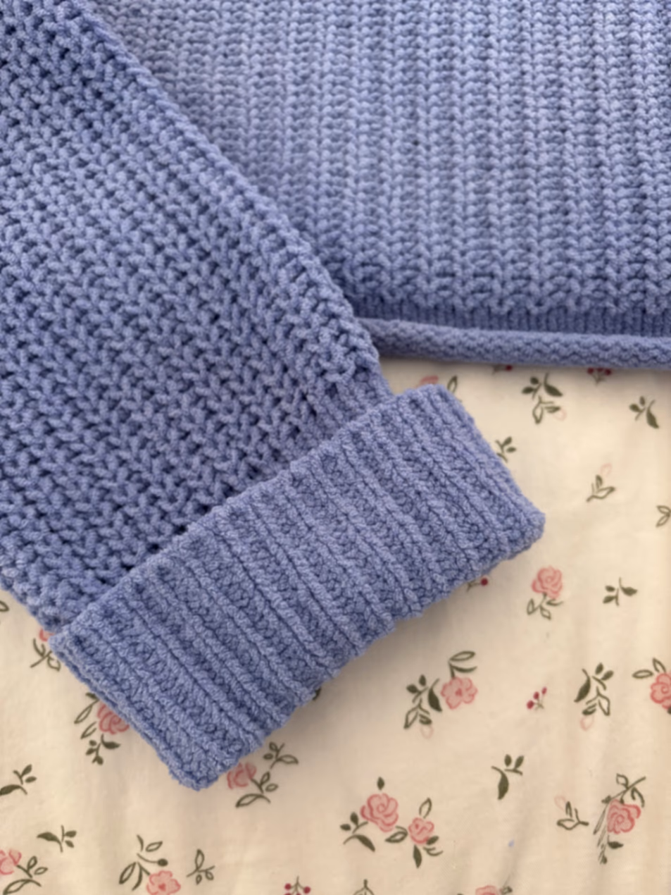 Bershka Blue Cropped Ribbed Knit Sweater, photo 2