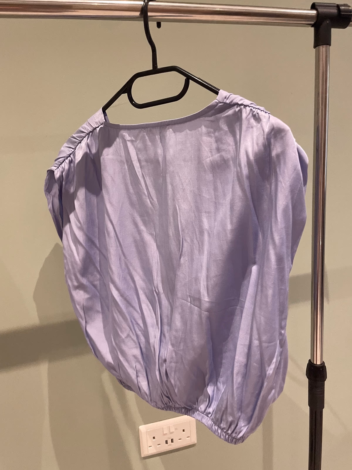 Calliope lilac wrap front top, photo 2