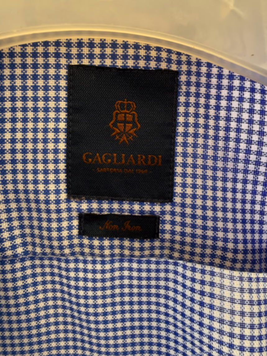 Gagliardi Blue Gingham Shirt, photo 3