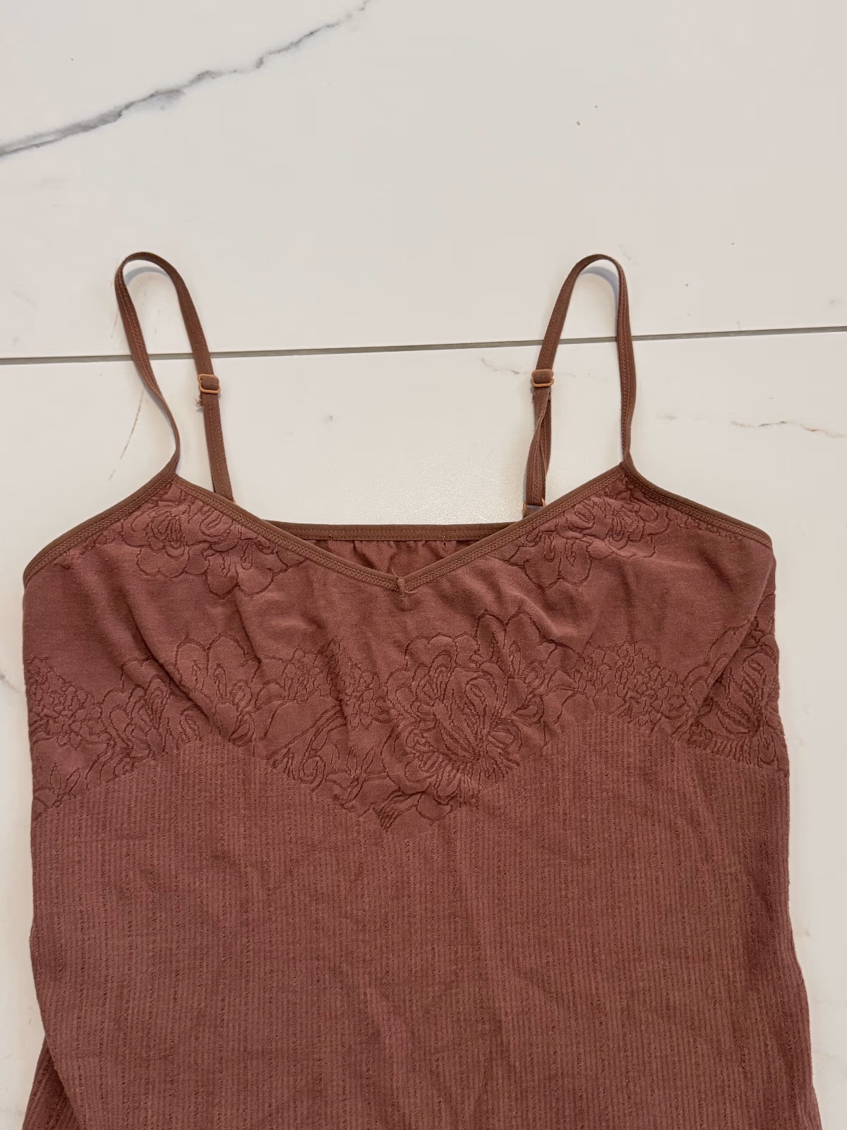 Ribbed camisole with floral detail corset style , photo 3