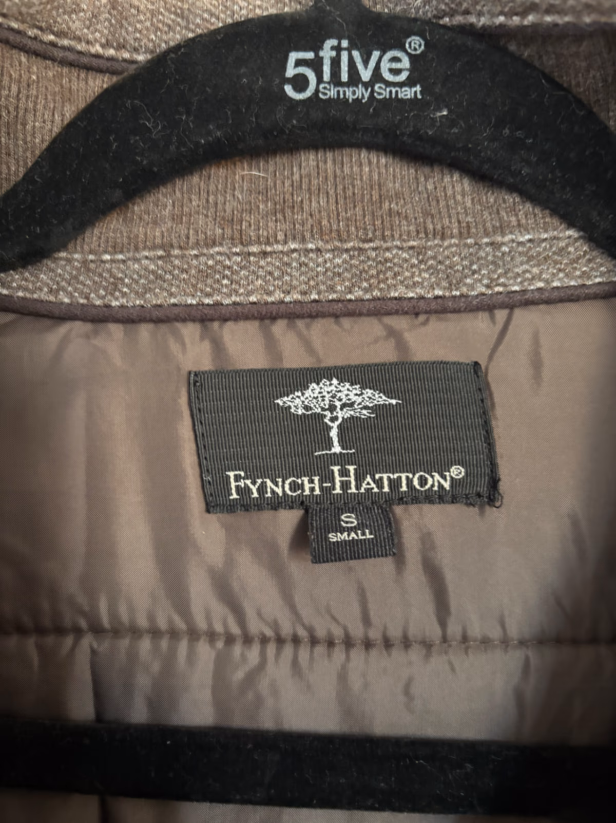 Casaco castanho acolchoado com fecho de correr da Fynch-Hatton, fotografia 3