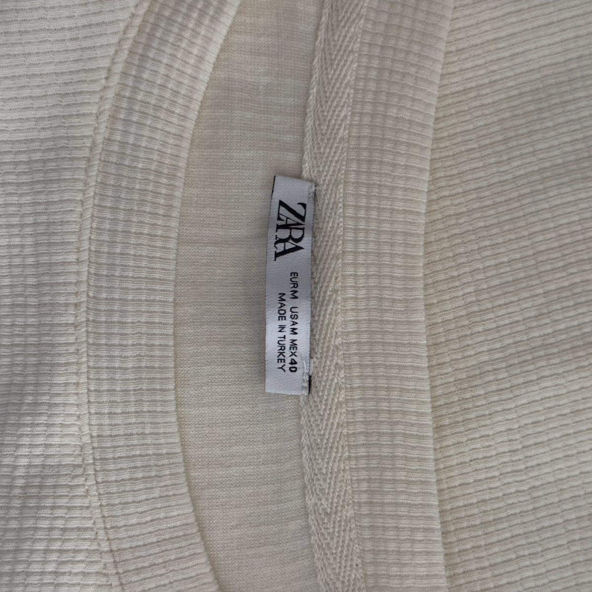 Zara Waffle Texture T-Shirt, photo 3
