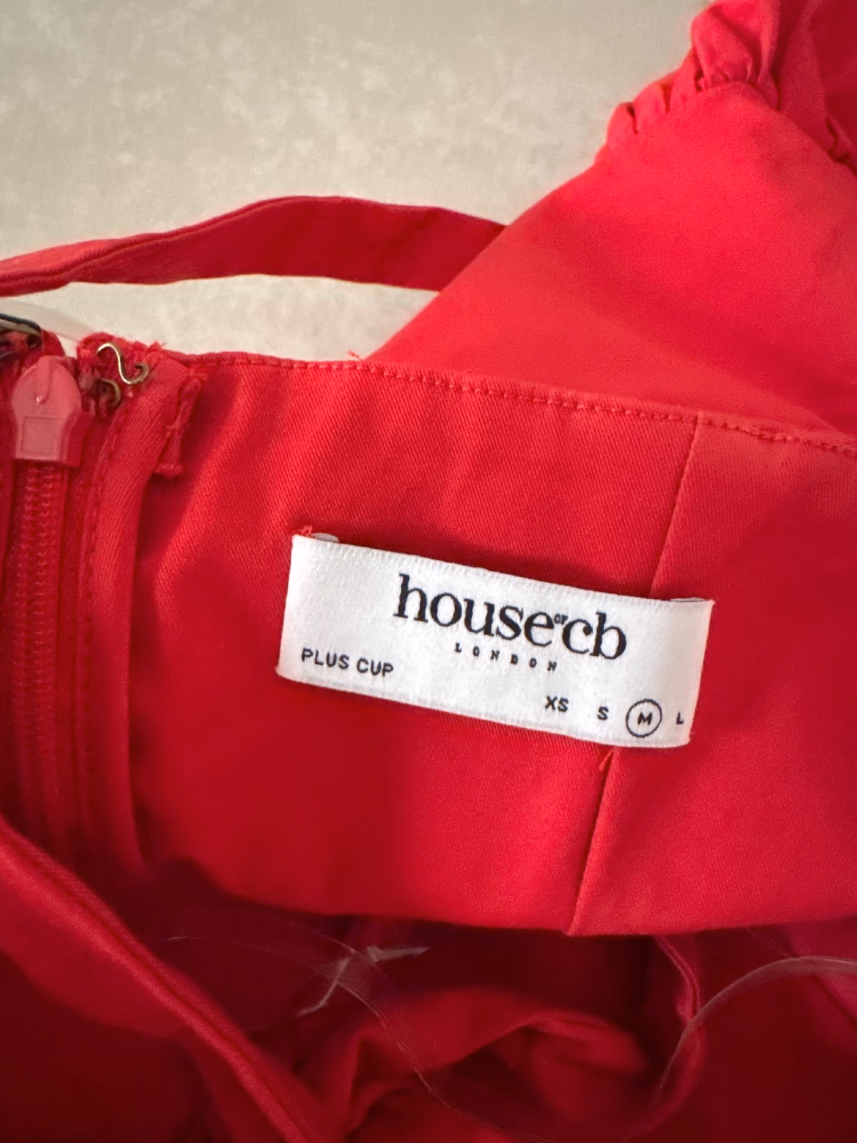 Red halter neck midi dress, photo 3