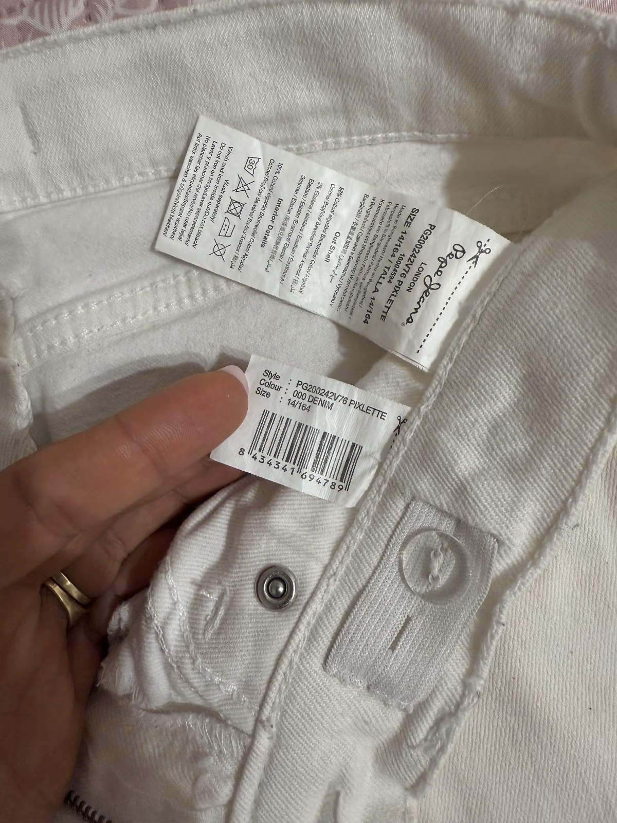 Pepe Jeans white skinny jeans, photo 4