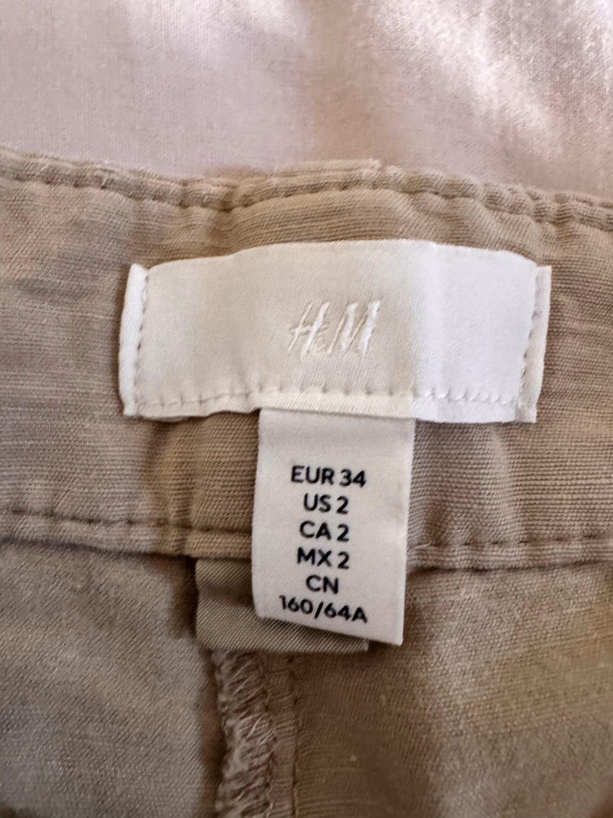 Light green H&M natural fabric blend pants, photo 5