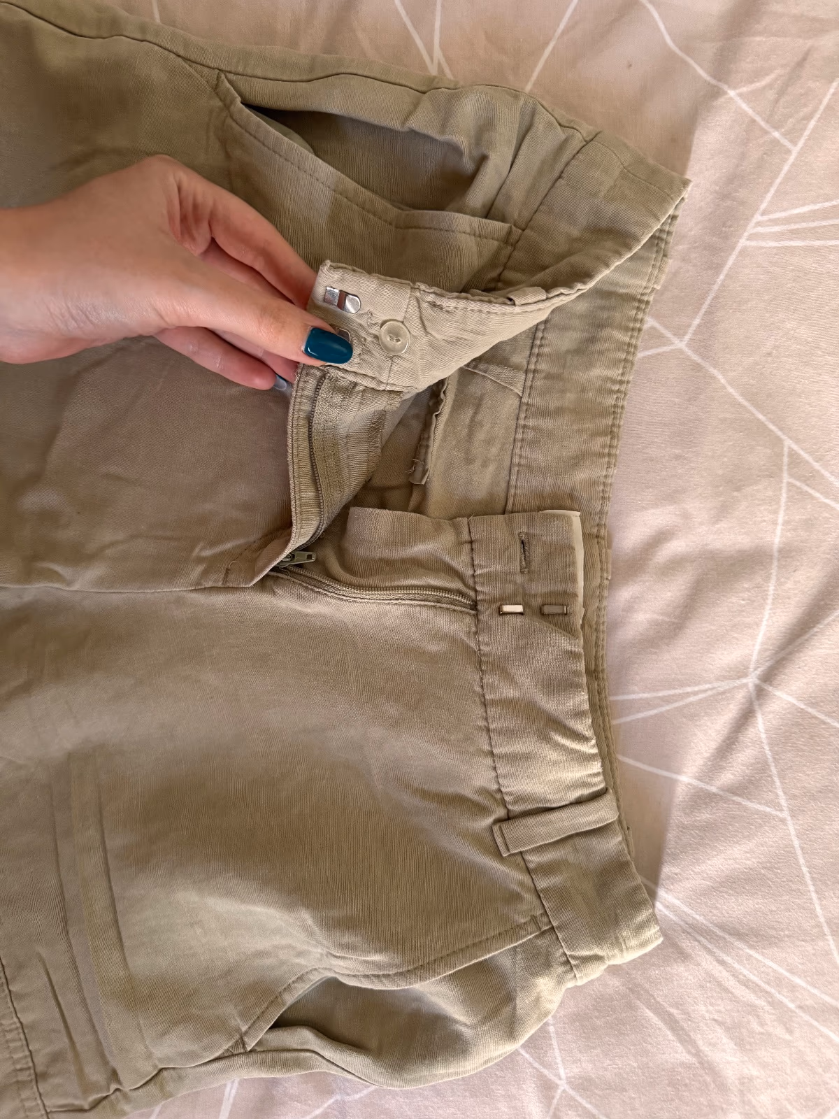 Light green H&M natural fabric blend pants, photo 2