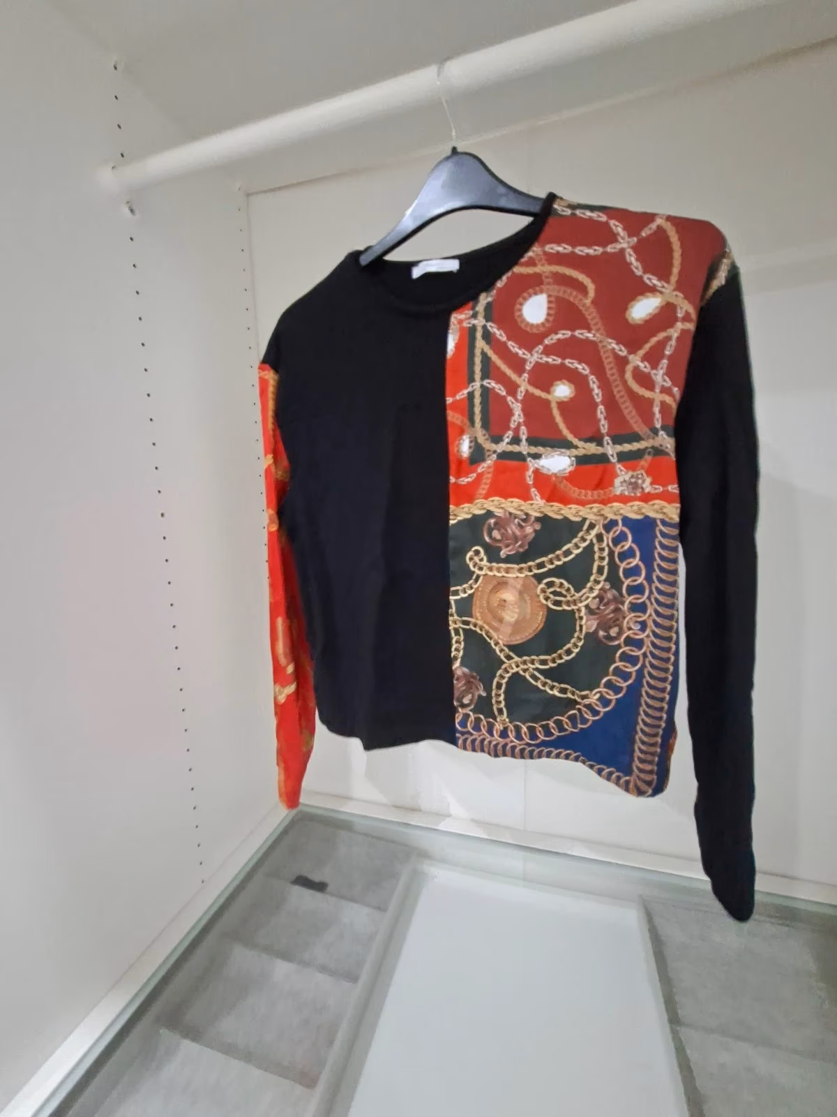 Zara black chain print top, photo 3