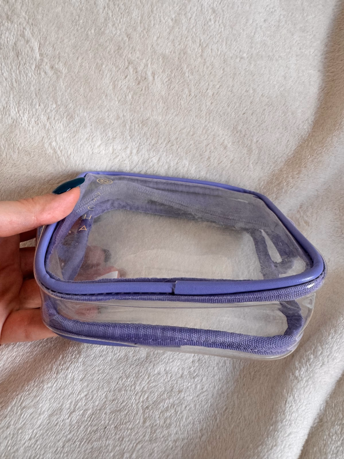 Tatcha Purple Clear Travel Pouch, photo 2