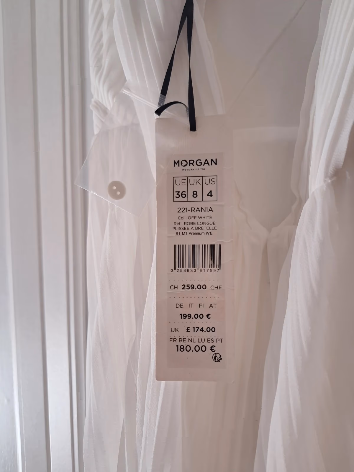 Morgan White Pleated Maxi Dress, photo 4